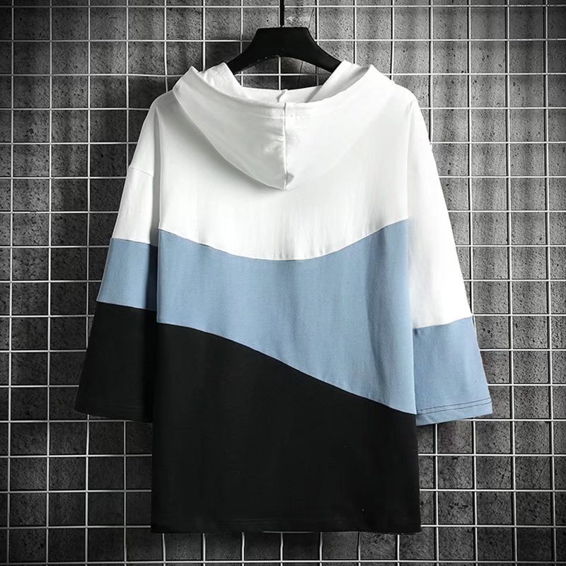 Áo Hoodie Tay Ngắn Dáng Rộng In Chữ Phong Cách Hip Hop Đường Phố Hàn Quốc Thời Trang Cho Nam Và Nữ Size M-3XL