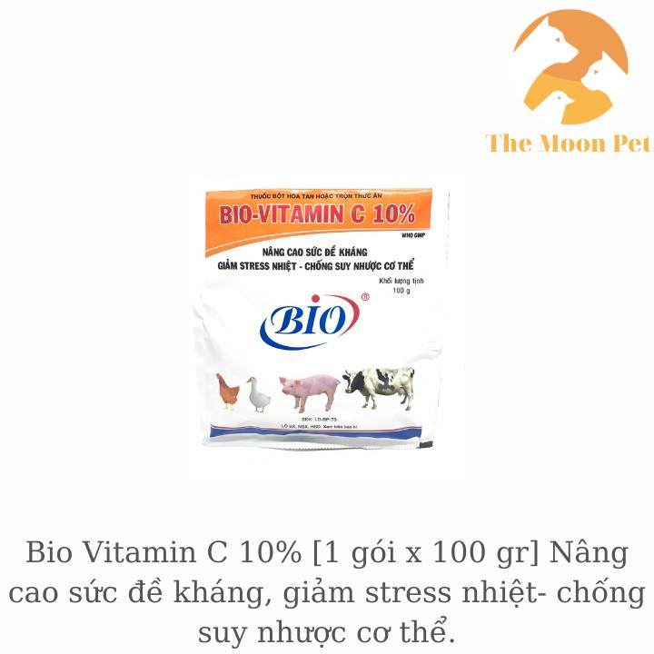 Bio Vitamin C 1 gói x 100 gr N.âng cao sức đ.ề kháng cho gà đá, vật thumbnail
