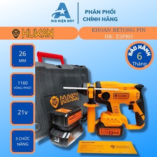 Máy khoan bê tông pin HUKAN 21v không chổi than 3 chức năng (BH 12 THÁNG)
