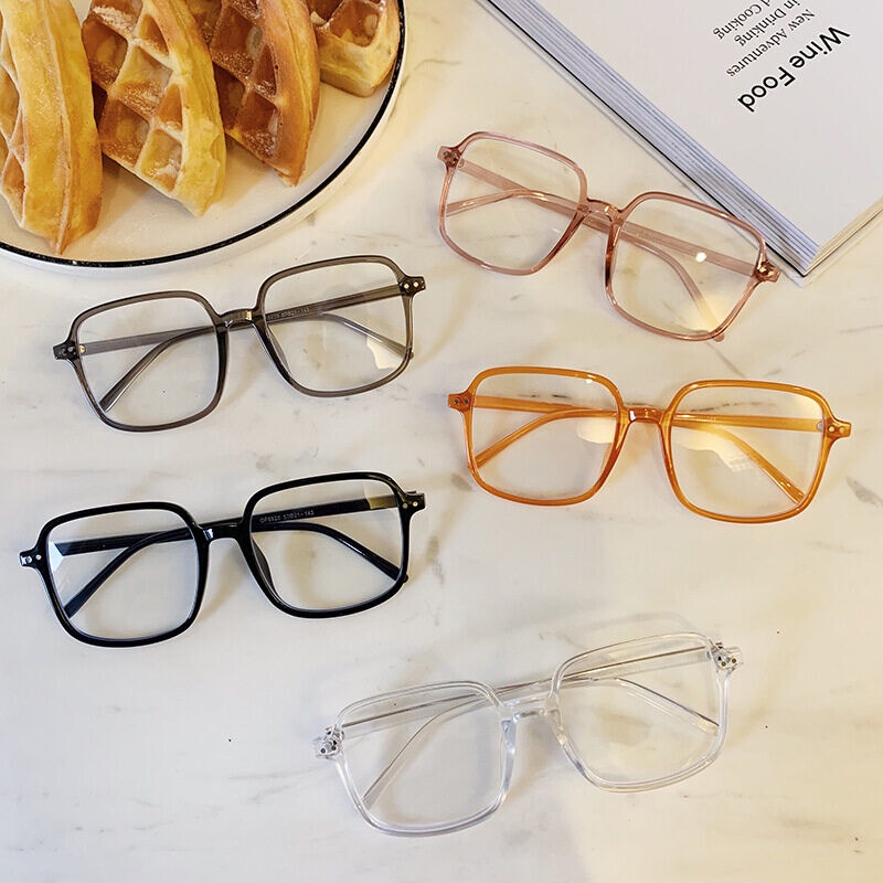 Mắt Kính Gọng Vuông Lớn Chống Ánh Sáng Xanh Thời Trang Phong Cách Hàn Quốc Cho Nam Và Nữ
