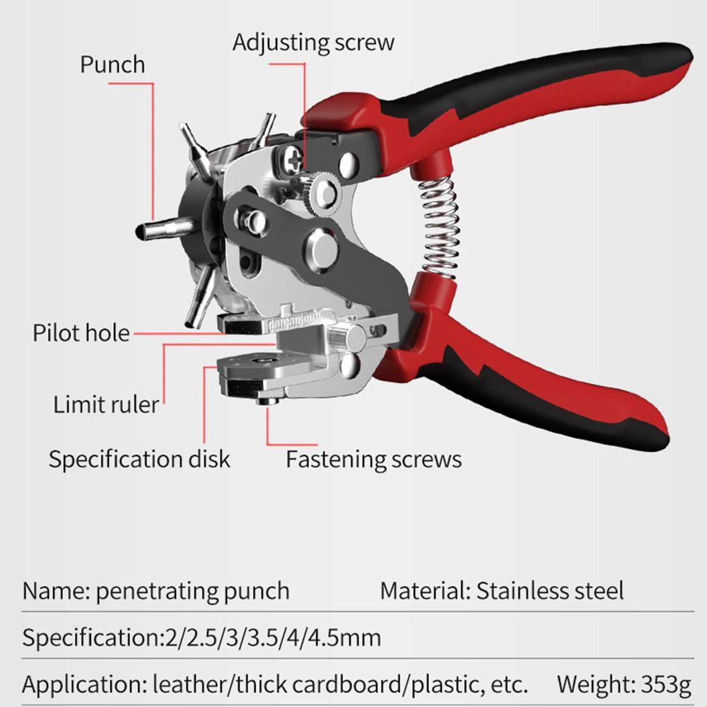 Dụng Cụ Đục Lỗ Dây Da/Dây Đồng Hồ Màu Cầu Vồng DIY