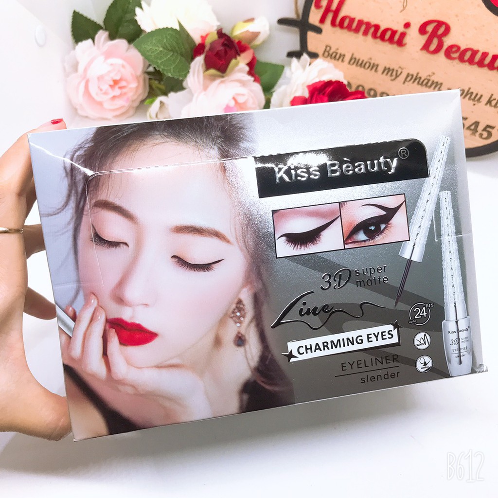 Kẻ mắt nước 3D vỏ bạc của kissbeauty sang chảnh E303 | BigBuy360 - bigbuy360.vn