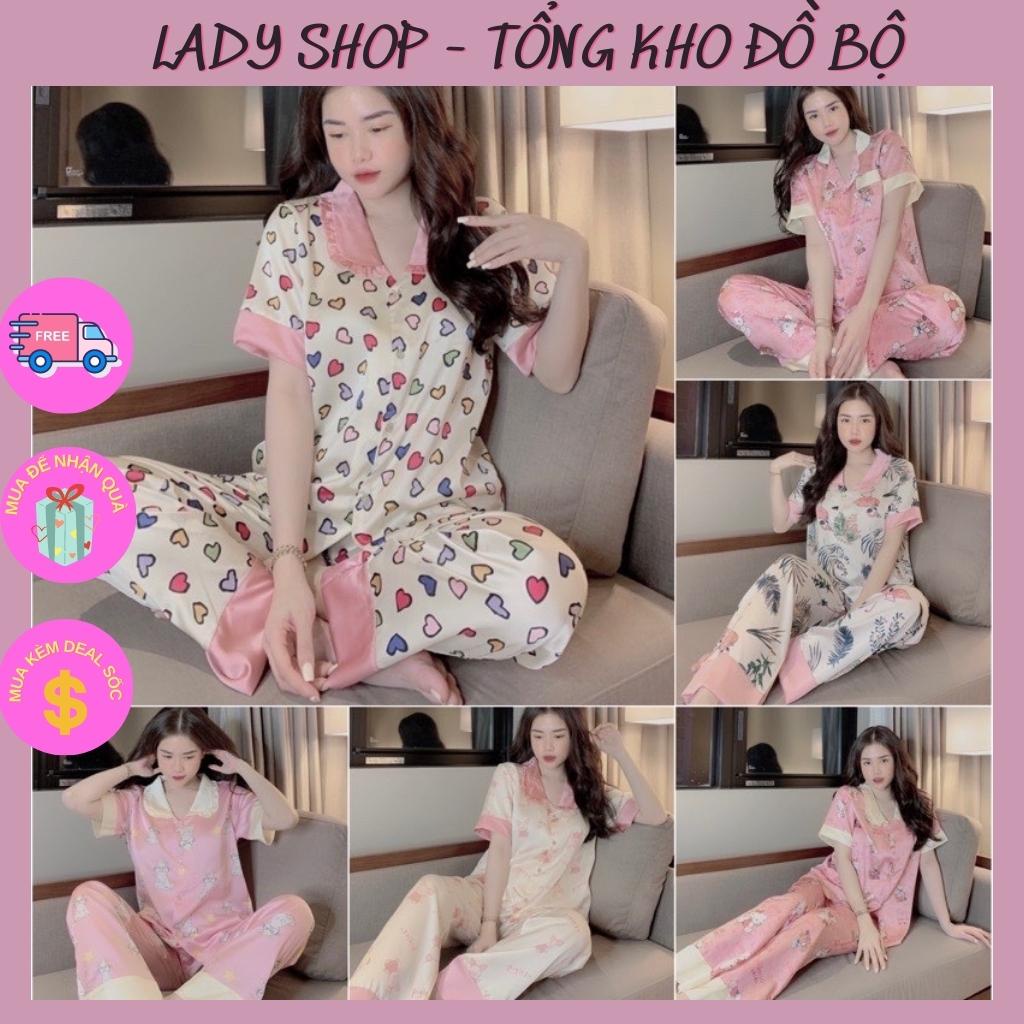 Đồ Ngủ💢Đồ Bộ Pijama Lụa Tay Ngắn-Quần Dài Tiểu Thư Dễ Thương 💖 Chất Liệu Satin | BigBuy360 - bigbuy360.vn