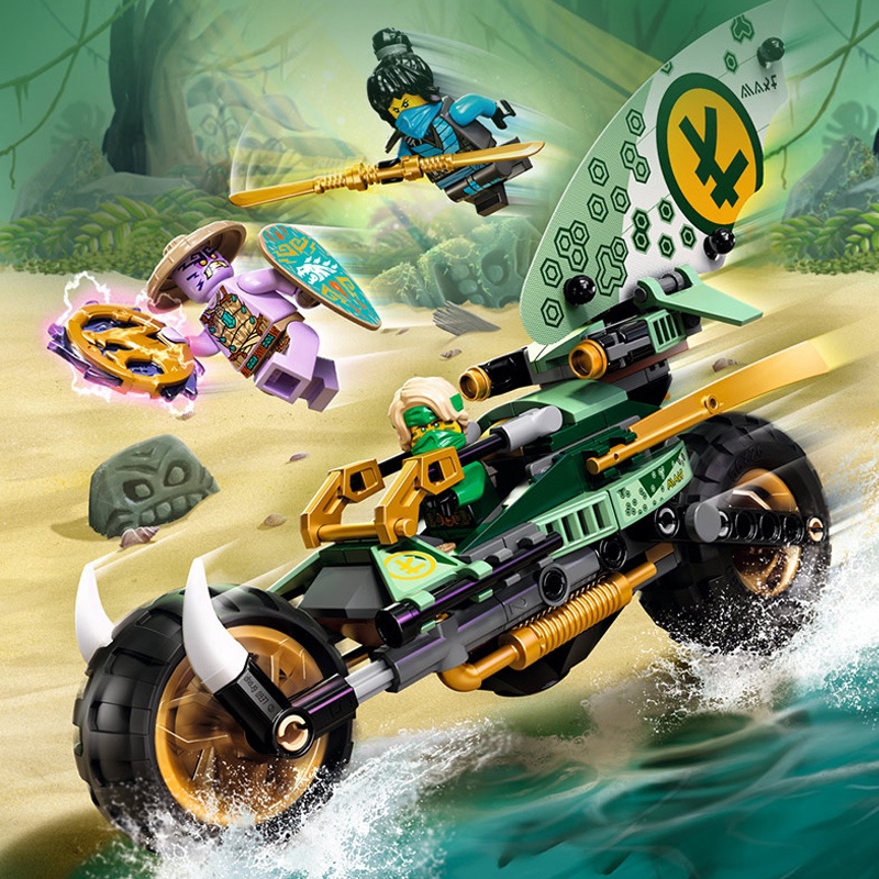 Mẫu Lắp Ráp mô hình 3081 Ninjago Lloyd's Jungle Chopper Bike