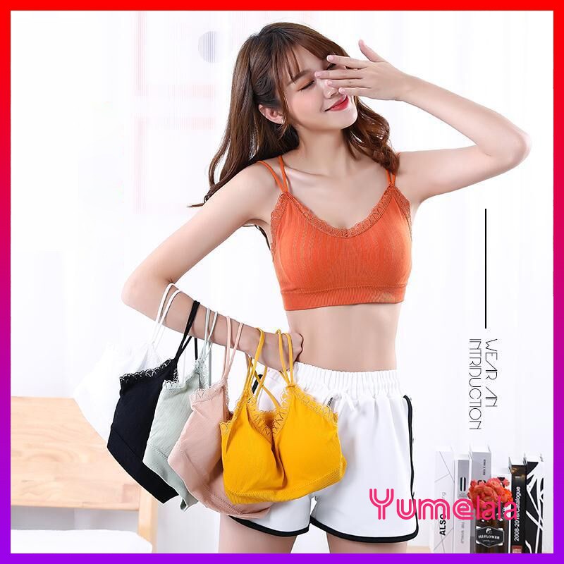 Áo bra cotton CAO CẤP 4 dây lưng đan chéo QUYẾN RŨ - Mút tháo rời - Áo bra cotton gân tăm