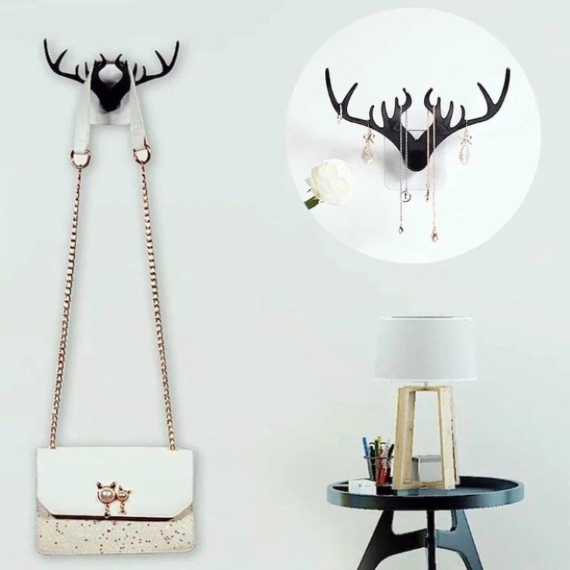 Móc treo đồ sừng hươuFREESHIPMóc dán tường,Decor trang trí nhà cửa phòng ngủ