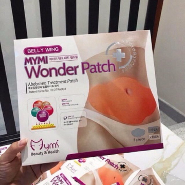 Miếng dán giảm mỡ bụng Hàn Quốc MyMi Wonder Patch - Hộp gồm 5 miếng dán siêu hiệu quả