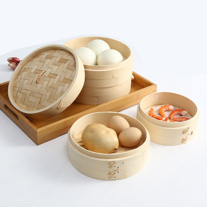 Xửng hấp tre bánh bao, dimsum Tre Làng/ Đồ dùng hấp bánh đa dạng kích thước