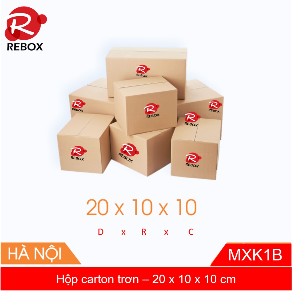 Hộp Carton 20x10x10 - COMBO 100 Hộp đóng hàng 3 lớp SIÊU RẺ