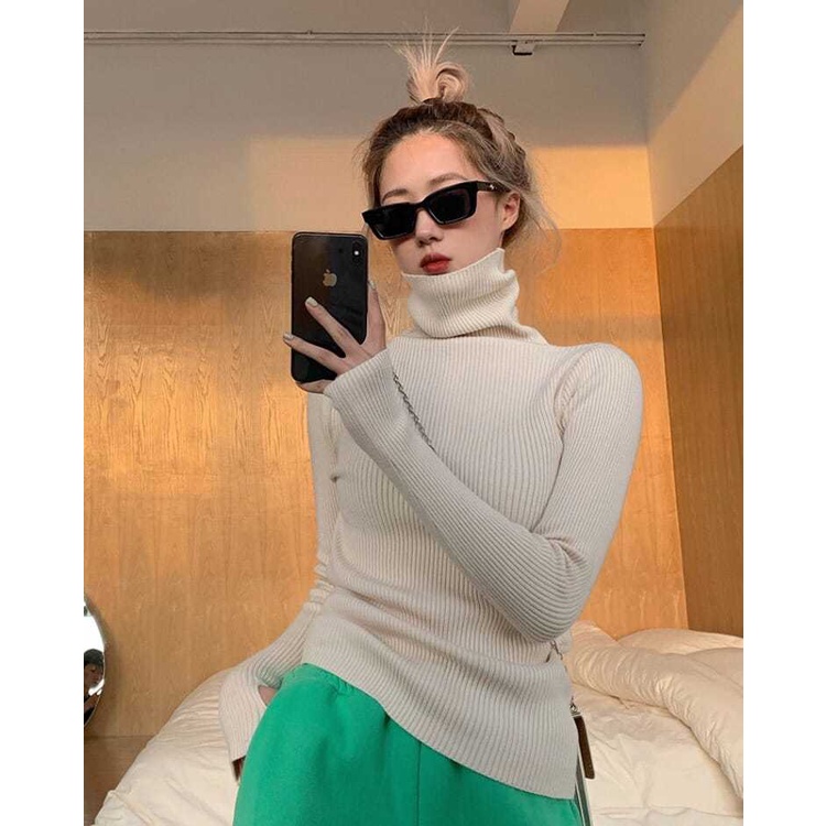 Áo Len Dài Tay Cổ Lọ Thời Trang Hàn Quốc Cho Nữ