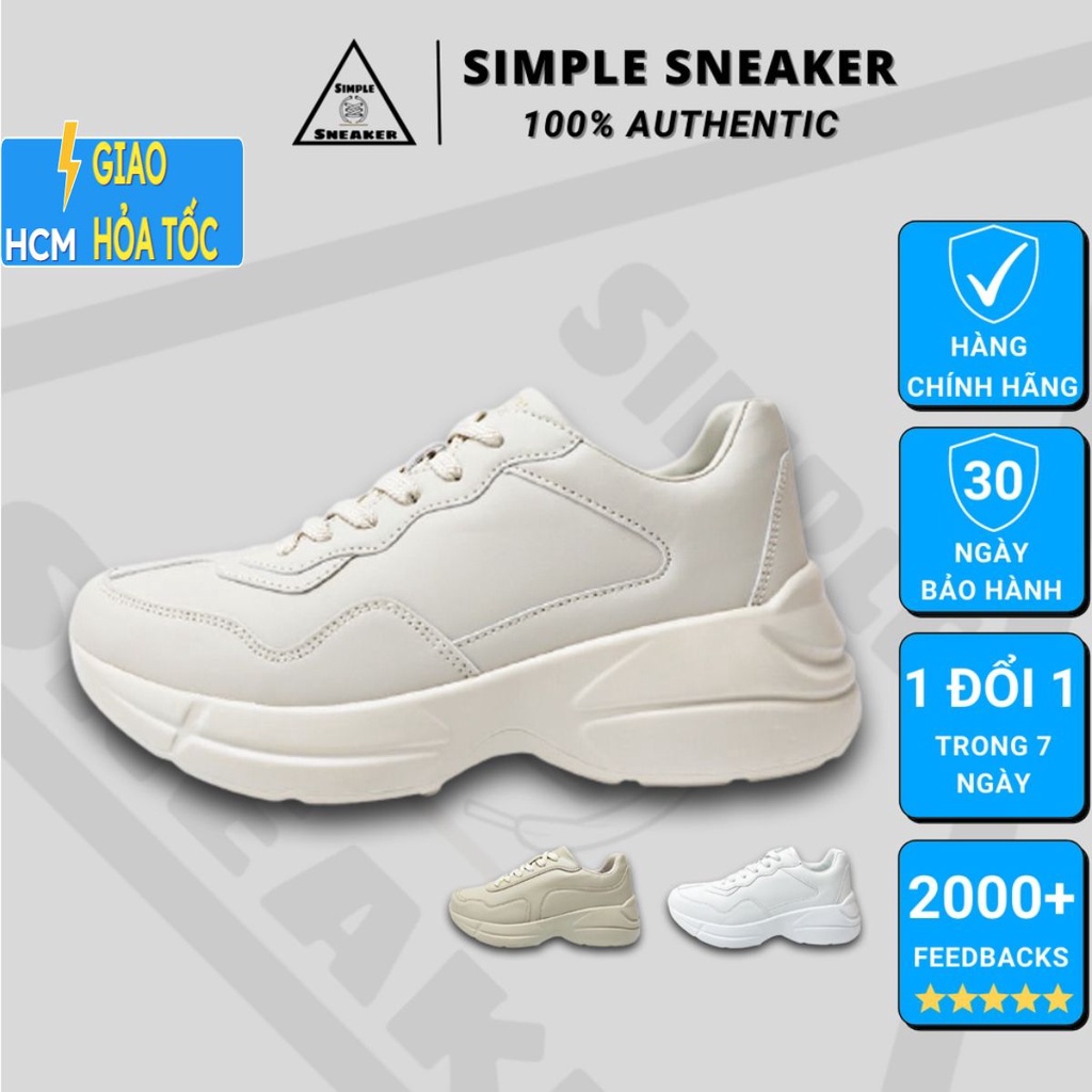 Giày Domba Chính Hãng Unisex💙FREESHIP💙 Domba Moonlake 3 Màu Chuẩn Auth Domba Korea- Đế Cao 6cm Tôn Dáng - Simple Sneaker