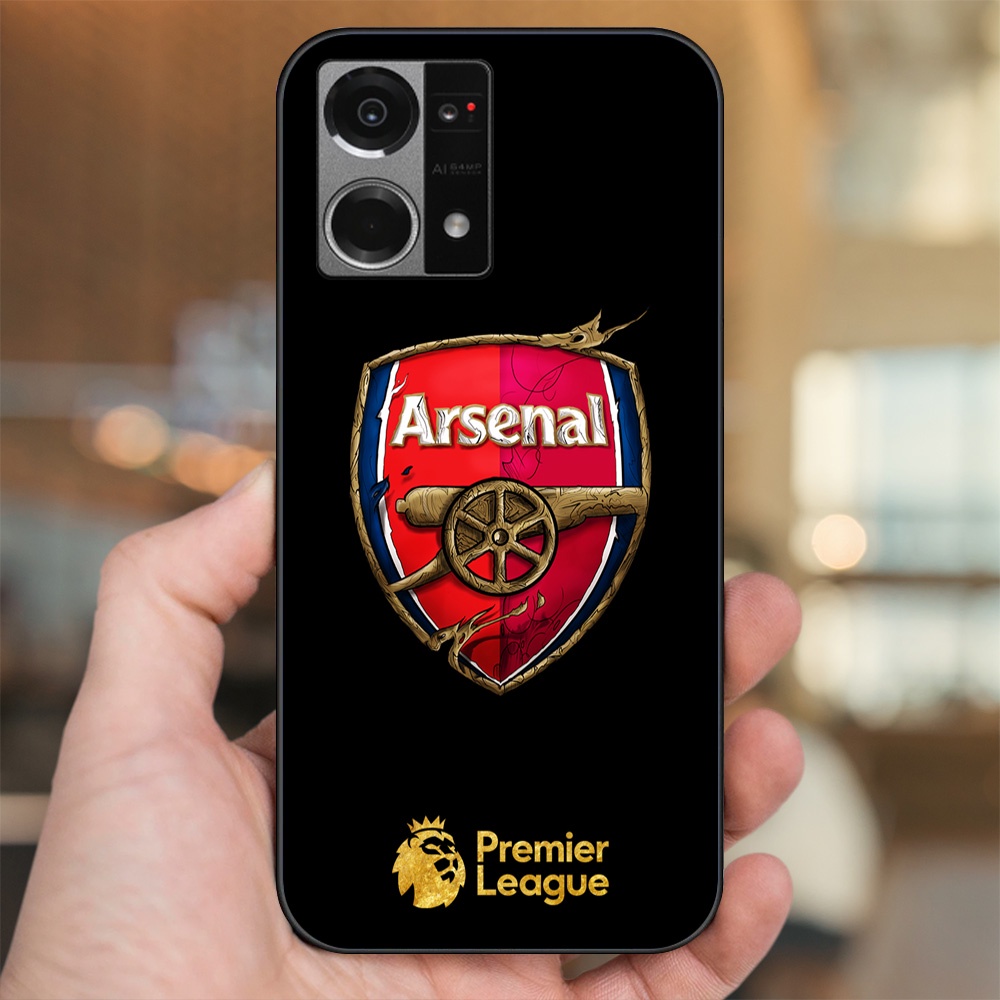 Ốp lưng Oppo Reno 7 4G viền đen in hình Arsenal FC