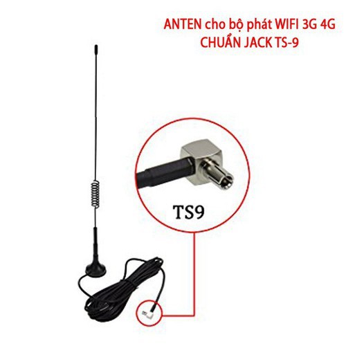 Anten thu sóng 3G/4G chuẩn SMA/TS9 15dBi 17dbi cáp dài 3m