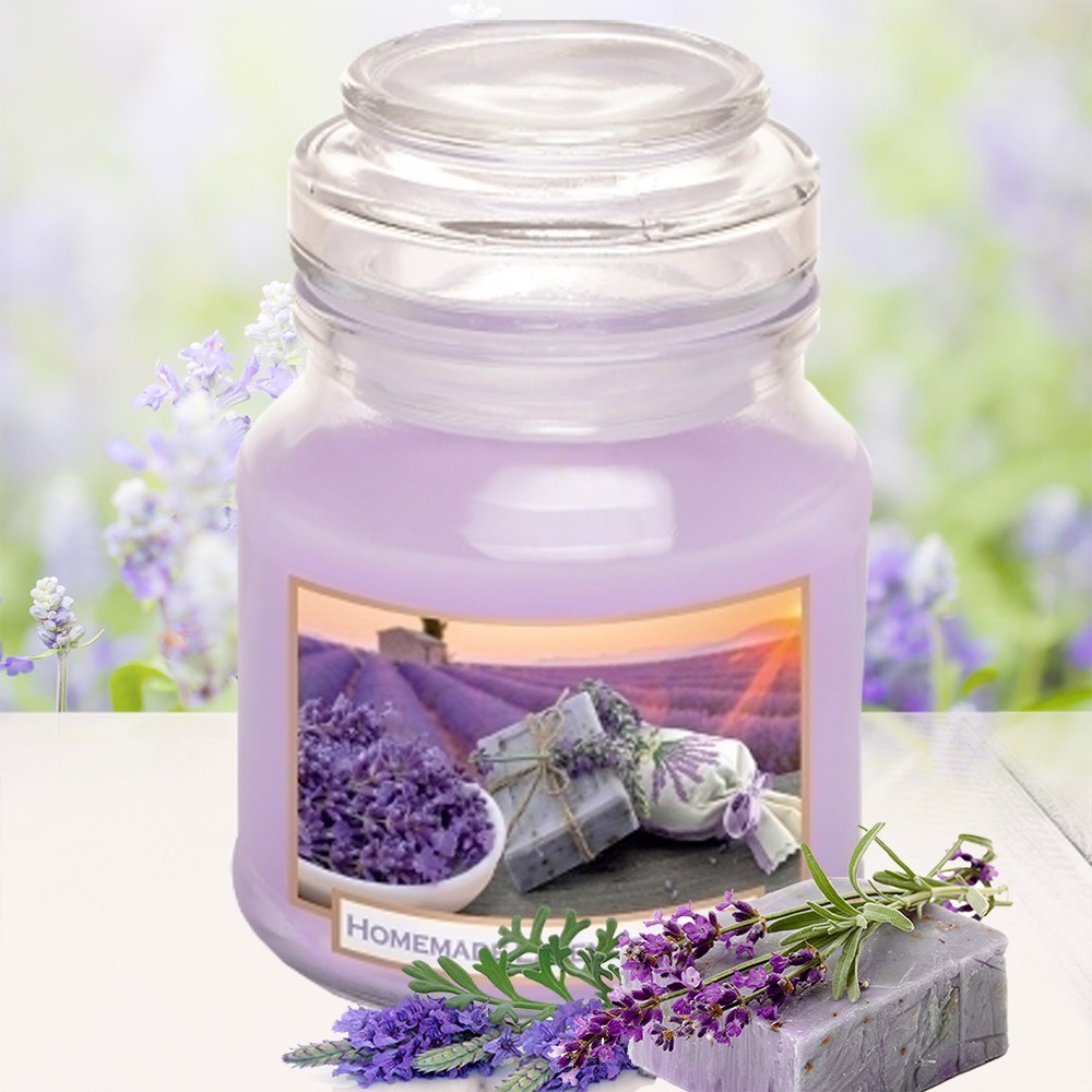 Cánh đồng oải hương - Hũ nến thơm tinh dầu, khử mùi, không khói, thư giãn Bartek Lavender Fields 130g