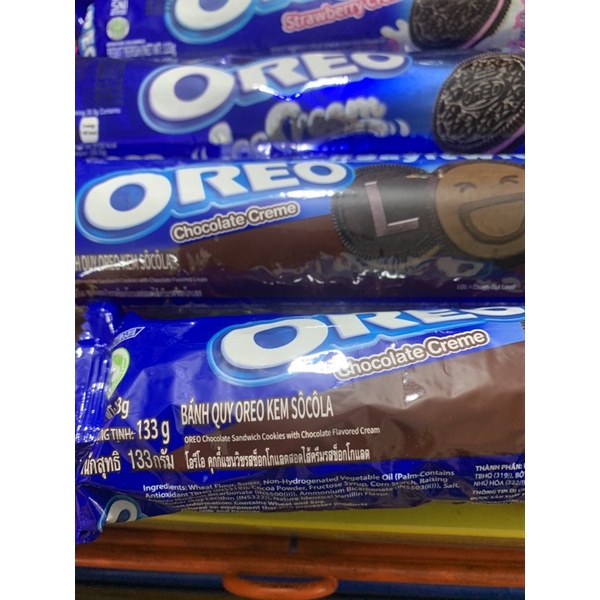 Bánh Oreo 4 vị (sô,vani.kem lạnh,dâu) dạng cây 133g