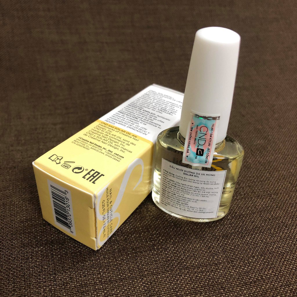 Dưỡng móng CND Solar Oil 3,7ml, Dưỡng ẩm và duy trì sức khoẻ móng toàn diện
