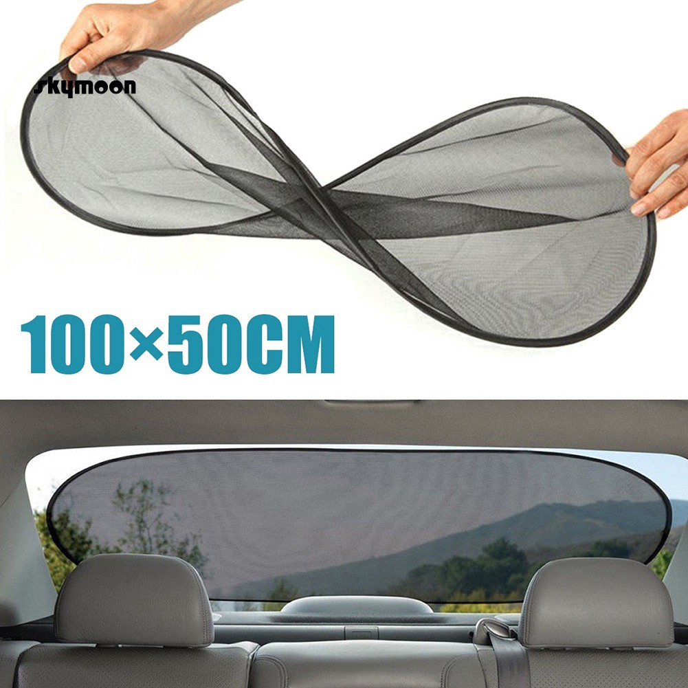 Tấm lưới che nắng chống tia UV gắn cửa sổ sau xe hơi kích thước 100x50cm