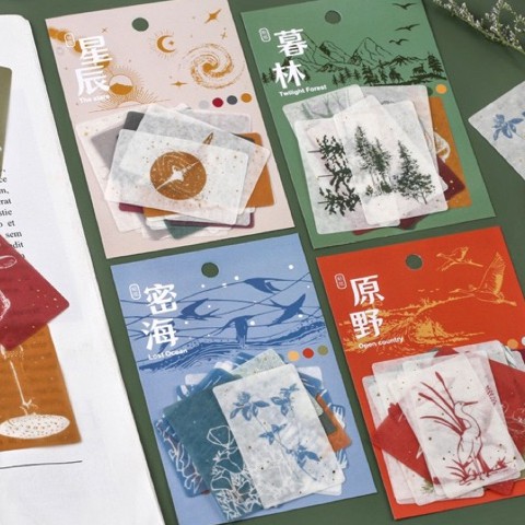 20 Stickers phong cách chiêm tinh độc đáo sáng tạo chất liệu PET trang trí phối màu