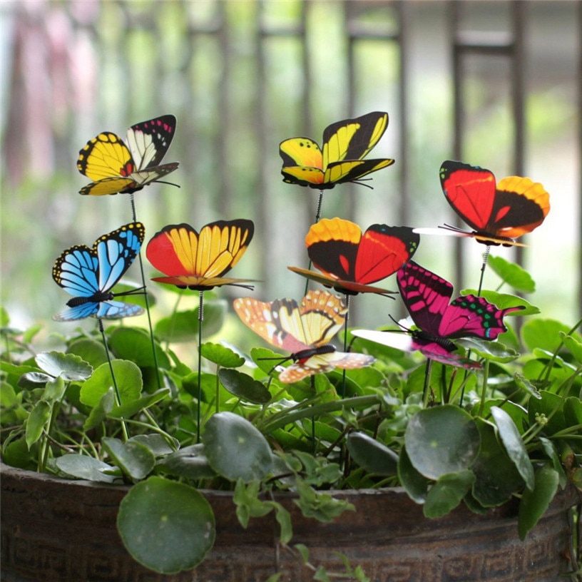 Set 50 Bươm Bướm Giả Nhiều Màu Trang Trí Sân Vườn