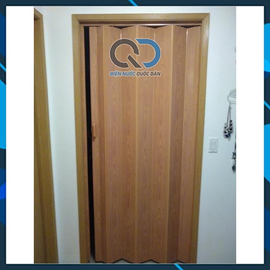 Cửa Xếp Nhựa Vách Ngăn 0.8mx1.8m giá rẻ - Siêu bền, Dày, Vân Đẹp