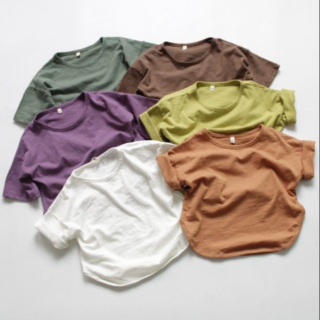 Áo thun trơn Korean style cute đáng yêu dễ thương phong cách Hàn Quốc organic cotton mềm tự nhiên