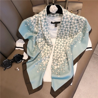 Khăn Choàng Cổ Vải Lụa Hoạ Tiết Thời Trang Đơn Giản