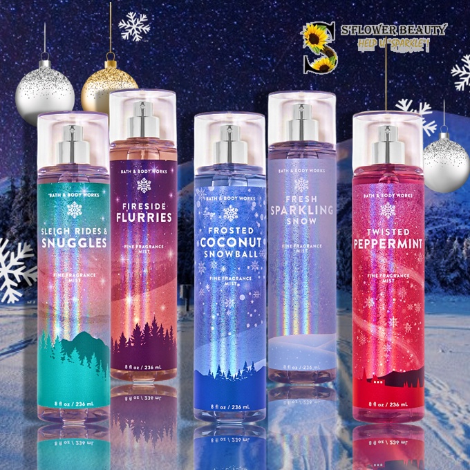 Winter | Xịt Thơm Toàn Thân Bath &amp; Body Works Body Mist - Fresh Sparkling Snow | Flurries | Snuggles | Frosted Coco