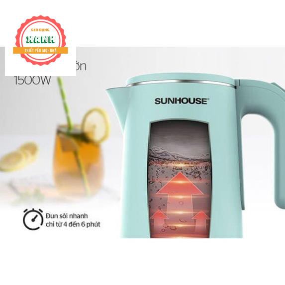 BÌNH ĐUN SIÊU TỐC SUNHOUSE SHD1351 DUNG TÍCH 1.8 Lít ,Ấm siêu tốc CHÍNH HÃNG