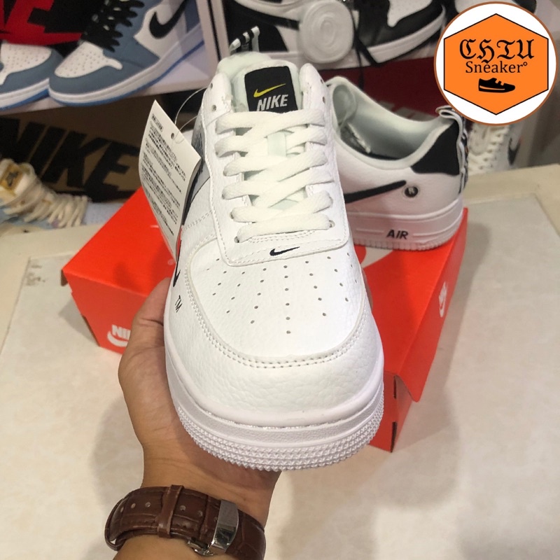Giày thể thao nam nữ tăng chiều cao Air force 1 Trắng TM phiên bản cao cấp giày sneaker AF1 trắng đen