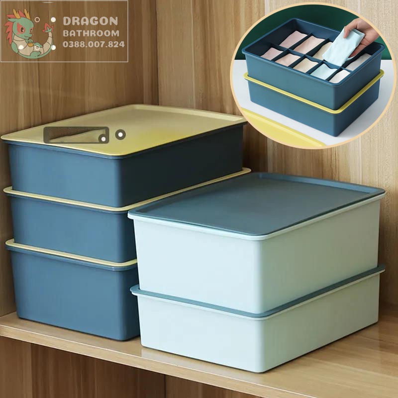 【Hàng Đẹp】Ngăn đựng đồ lót cho gia đình，Hộp đựng đồ lót ngăn cách có ngăn kéo，Hộp đựng áo ngực, tất, cà vạt-LO-35