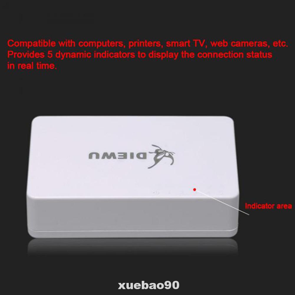 Công Tắc Mạng Lan 5 Cổng Gắn Tường 100 Mbps Toàn Diện | BigBuy360 - bigbuy360.vn