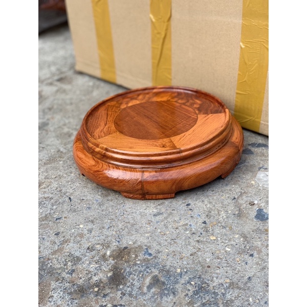 Kỉ tròn gỗ hương  cao 6cm
