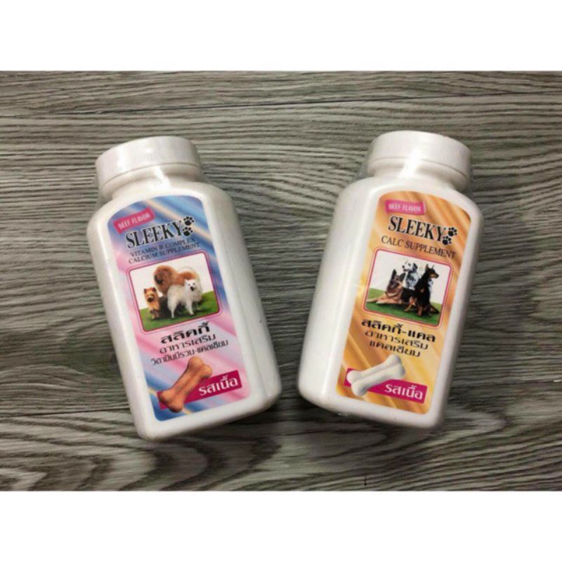 Canxi, Vitamin và Khoáng Chất Tổng Hợp Sleeky Thái Lan dành cho chó mèo, thú cưng