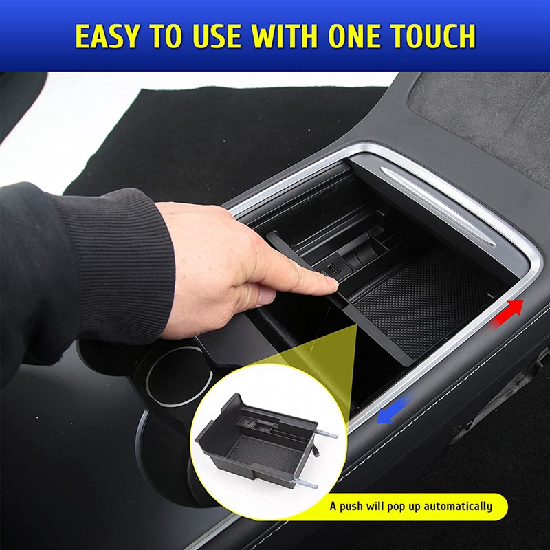 Hộp Tỳ Tay Kèm Hộp Đựng USB Type C Chuyên Dụng Cho Tesla Model 3 Model Y 2021