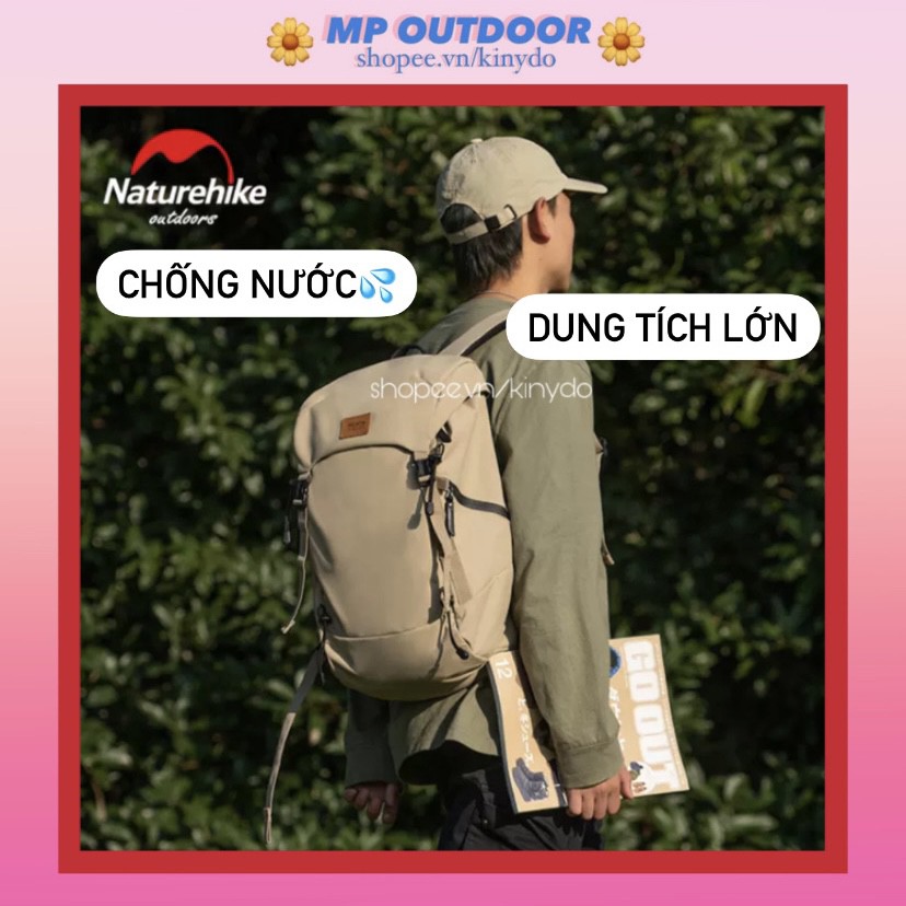 BALO BA LÔ 20L DU LỊCH LEO NÚI CHỐNG NƯỚC ĐỰNG LAPTOP DÃ NGOẠI CẮM TRẠI TIỆN LỢI NATUREHIKE NH20BB003