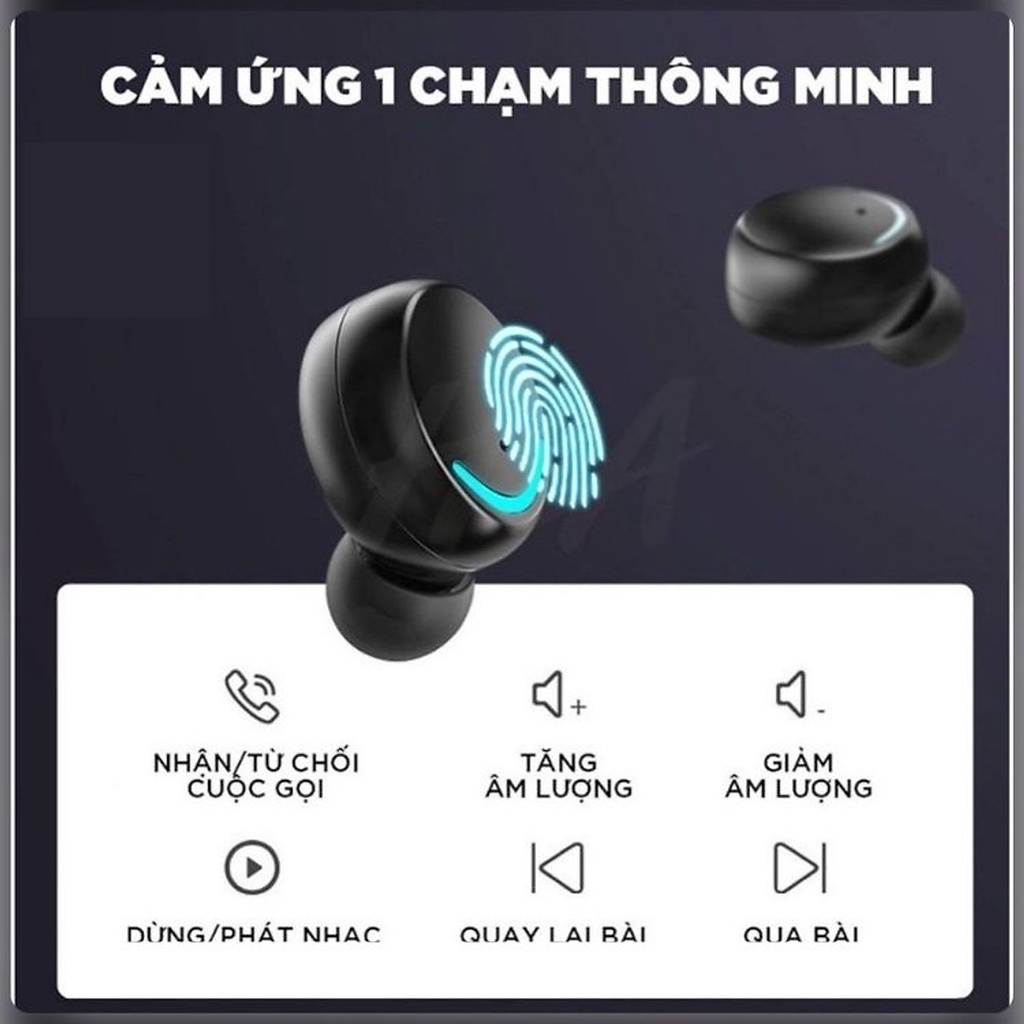 Tai Nghe Bluetooth 5.0 True Wireless Amoi F9 Pro Bản Quốc Tế Cao Cấp Cảm Biến Vân Tay , Kiêm Sạc Dự Phòng Cao Cấp