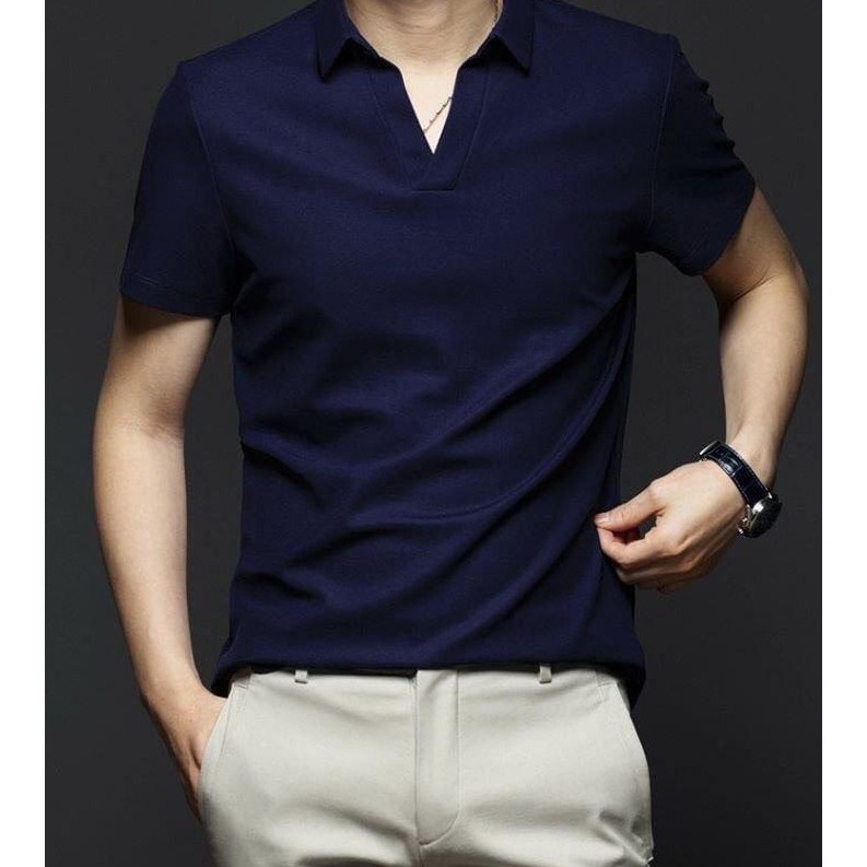 Áo thun POLO CỔ V 6 màu - chất thun cá sấu cotton 100% | BigBuy360 - bigbuy360.vn