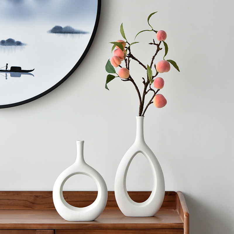 Chậu Hoa Bằng Gốm Thiết Kế Đục Lỗ Phong Cách Bắc Âu Hiện Đại Trang Trí Nội Thất