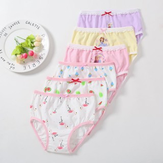 COMBO 06 QUẦN LÓT TAM GIÁC CHO BÉ GÁI, CHẤT LIỆU COTTON, HÌNH CÔNG CHÚA ELSA