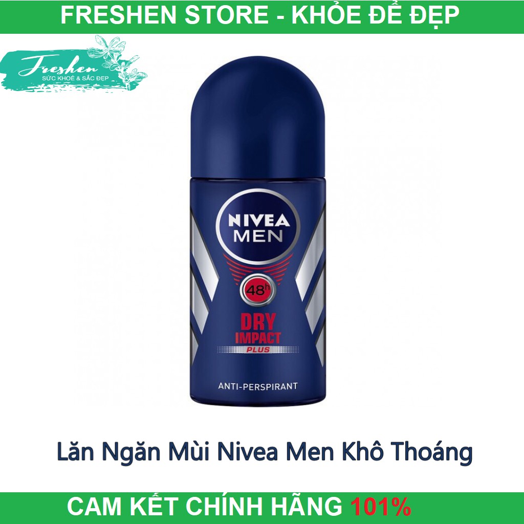 ✅ (CHÍNH HÃNG) Lăn ngăn mùi khô thoáng NIVEA Men Dry Impact