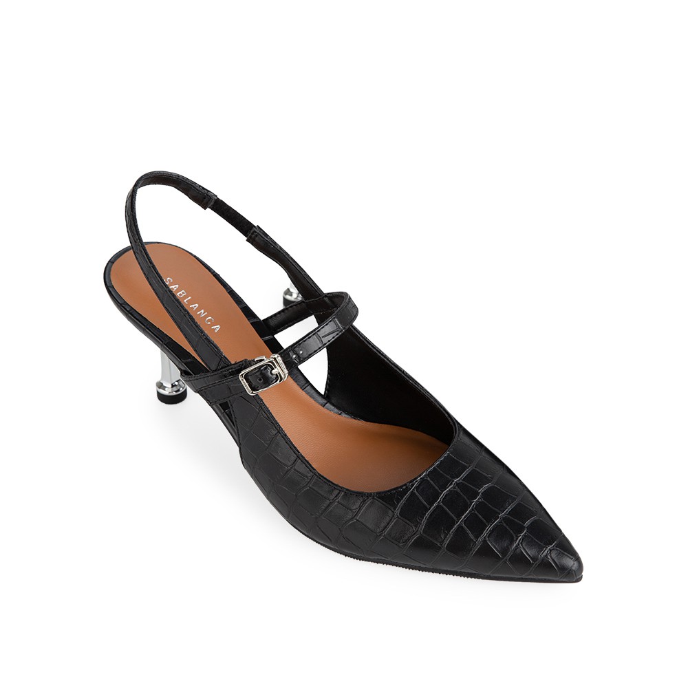 Giày sandal nhọn vân cá sấu cao 7cm - Sablanca 5050SN0139