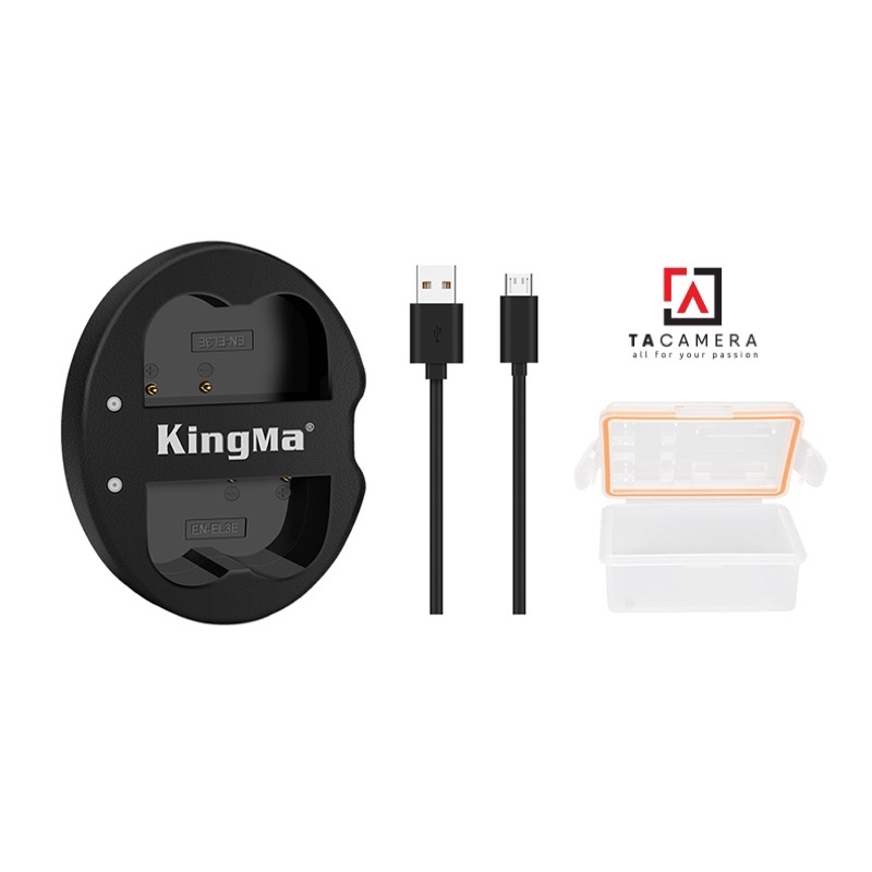 Pin - Sạc Đôi KingMa Cổng USB Cho Nikon EN-EL3e+