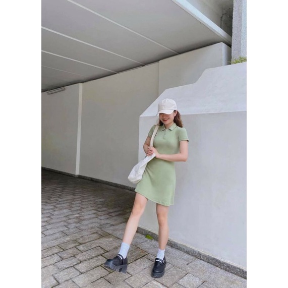 ĐẦM VÁY POLO XANH VÀ ĐỎ
