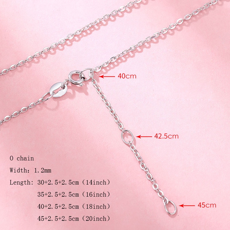 Vòng Cổ Choker Bạc 925 35-50cm Thiết Kế Thời Trang Đơn Giản Có Thể Điều Chỉnh 100% Thật 12 Phong Cách