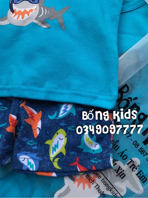 Bộ Sát Nách Bé Trai Cá Xanh Biển