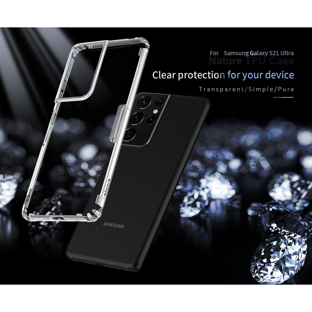 Ốp Lưng Silicon Nillkin Chống Sốc Cho Samsung Galaxy S21, S21 Plus, S21 Ultra  Ốp Lưng Samsung S21 Series Trong Suốt