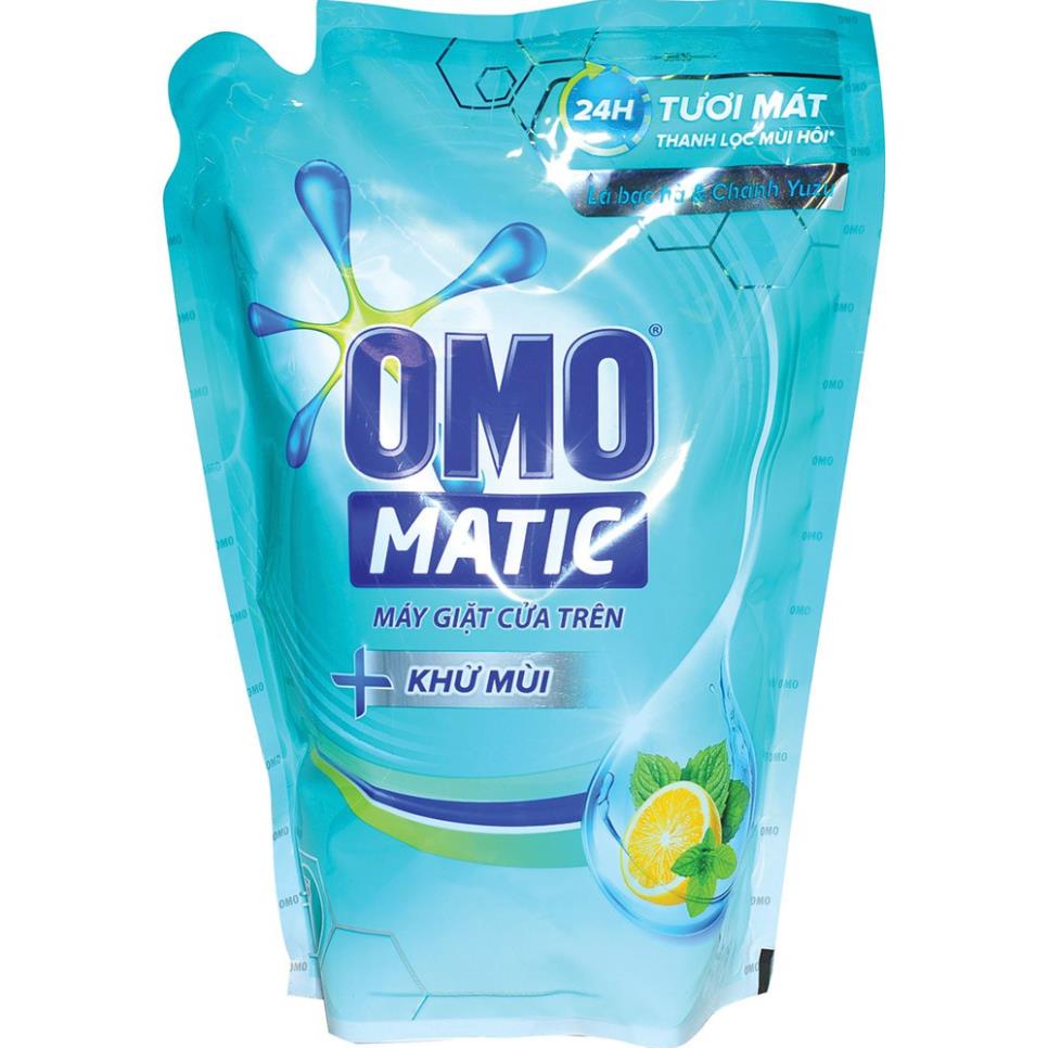 Nước giặt OMO Matic Khử Mùi 2.0kg -  2.3kg, Hương Chanh , Siêu Sạch