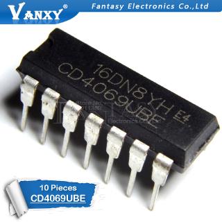 Bộ 10 Ic Cách Ly Quang Cd4069Ube Dip14 Cd4069U Dip Cd4069 Dip-14 Cd4069Be