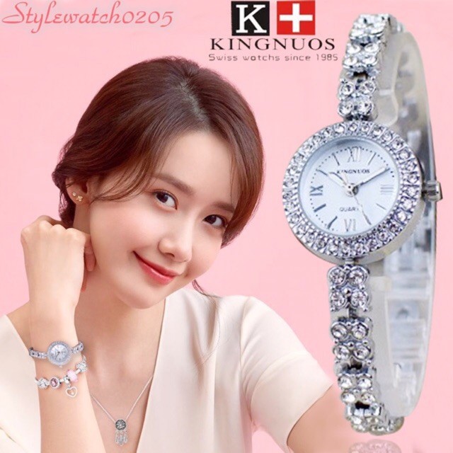 Đồng hồ nữ Kingnuos chính hãng dây thép không gỉ so Kute
