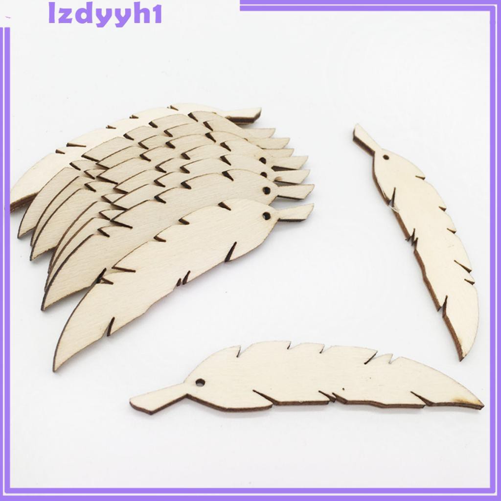 Set 50 Mặt Dây Chuyền Bằng Gỗ Tự Nhiên Có Lỗ
